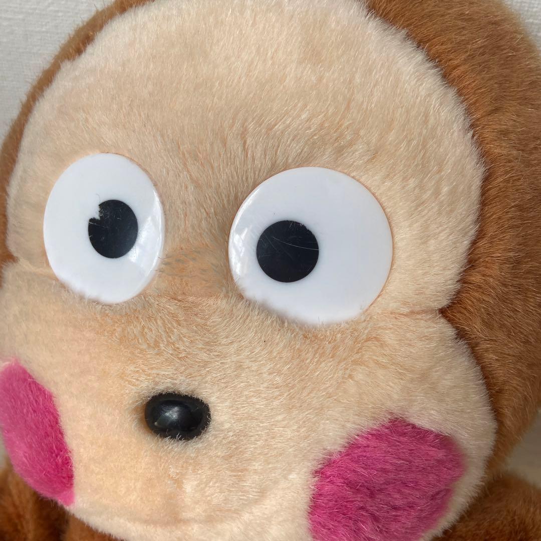 サンリオ旧ロゴ　おさるのもんきちぬいぐるみ 30cm 平成レトロ激レアグッズ