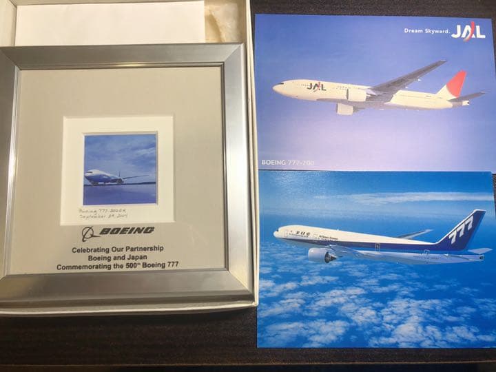 Boeing777-300er記念品＆絵葉書2枚
