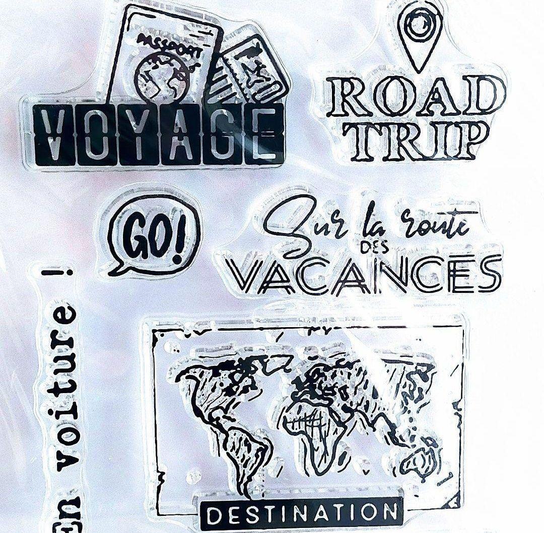 (400)✺SALE✺【海外製】クリアスタンプ 3枚セット〜トラベル・ヴァカンス