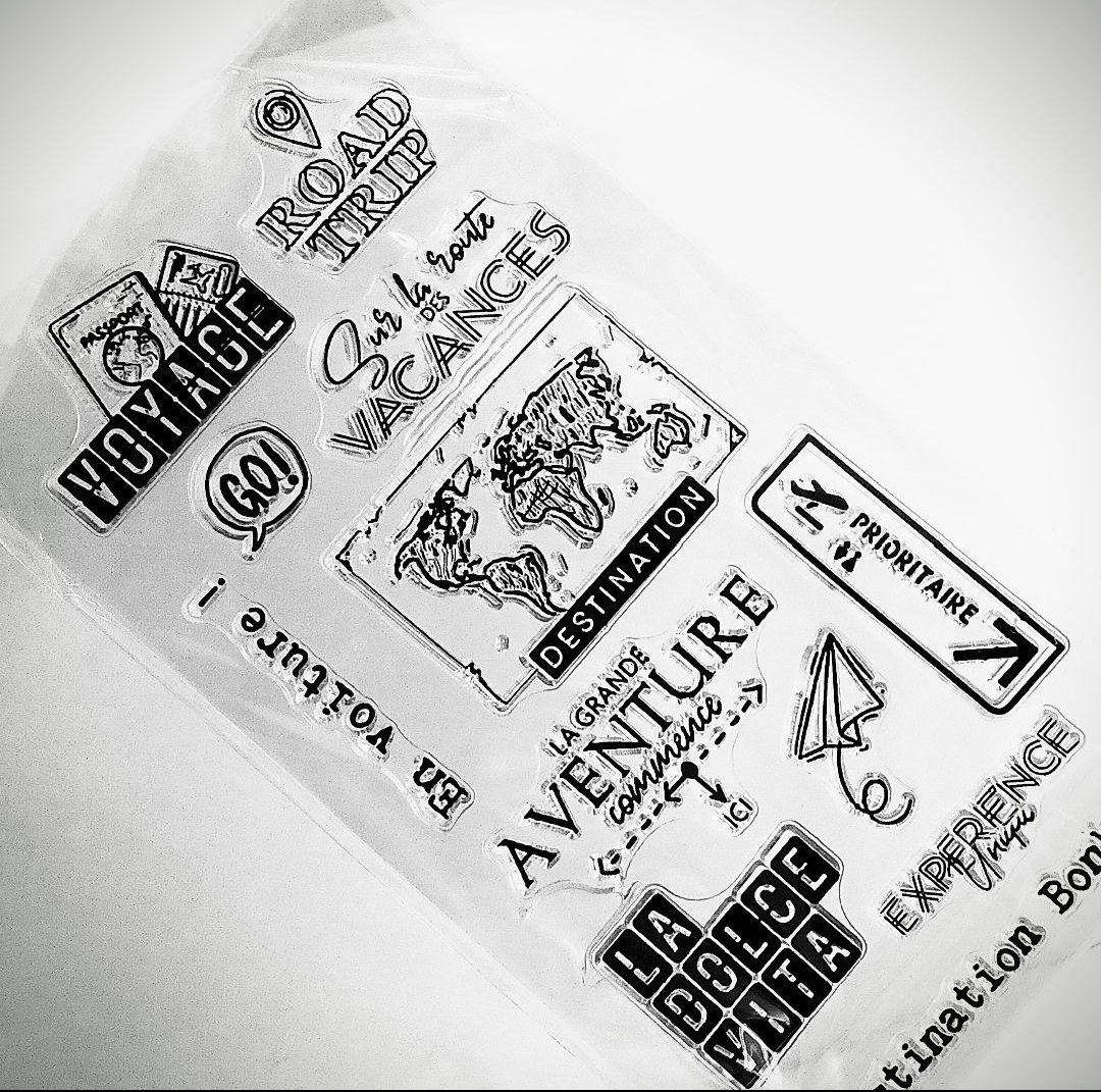 (400)✺SALE✺【海外製】クリアスタンプ 3枚セット〜トラベル・ヴァカンス