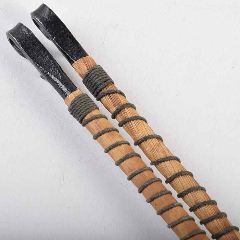 茶道具　金工師　木村清五郎造　古鉄　美津火箸　共箱　M　R9486