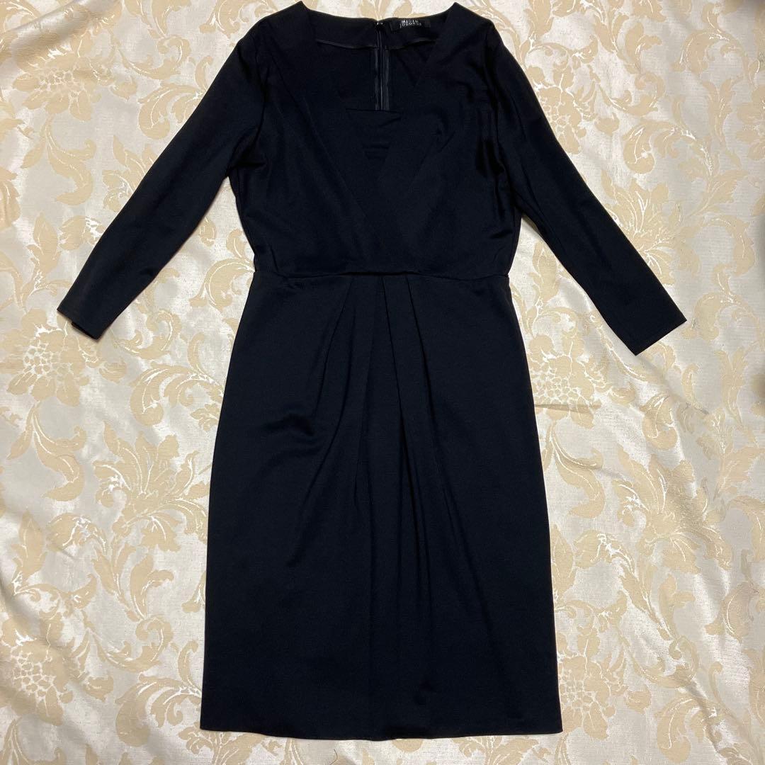 メイお値下げです❣️マダムジョコンダ黒カシュクールワンピース40