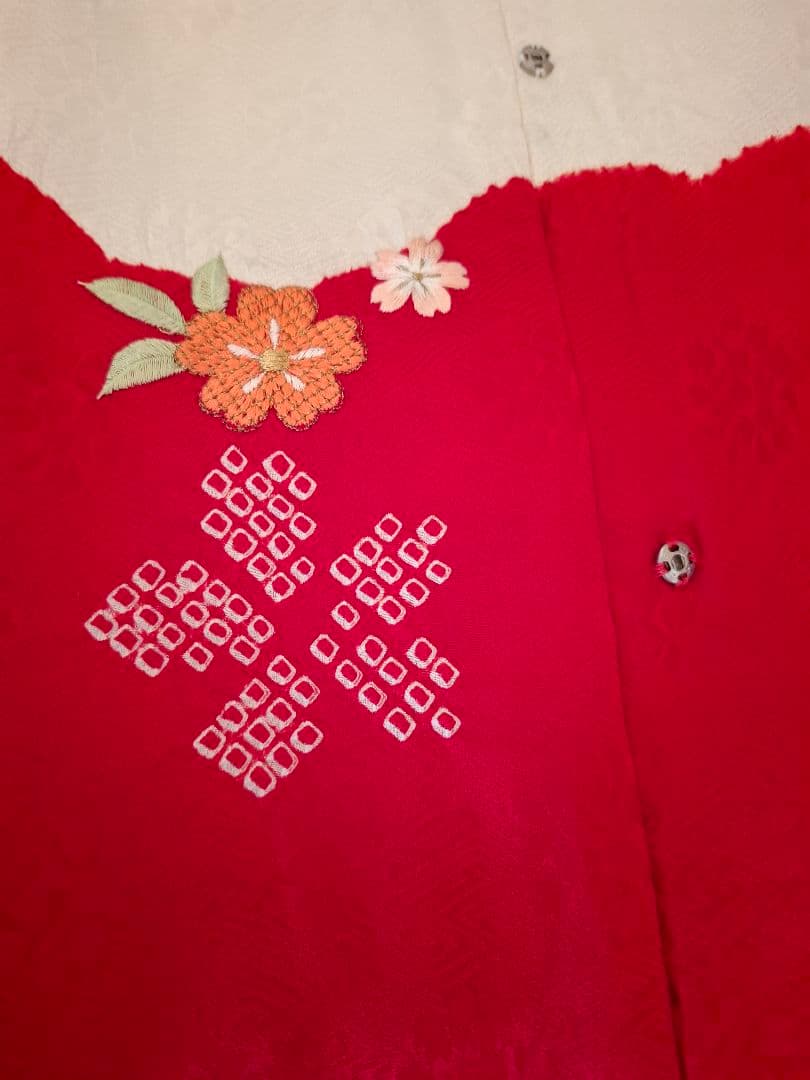 被布コート　正絹　絞り　女の子