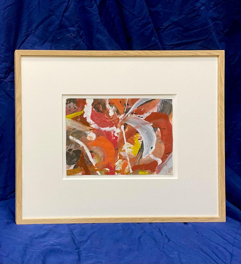 ◇素敵な抽象画を3点まとめてどうぞ◇堀内袈裟雄 ガッシュ 額装 一点物 NY