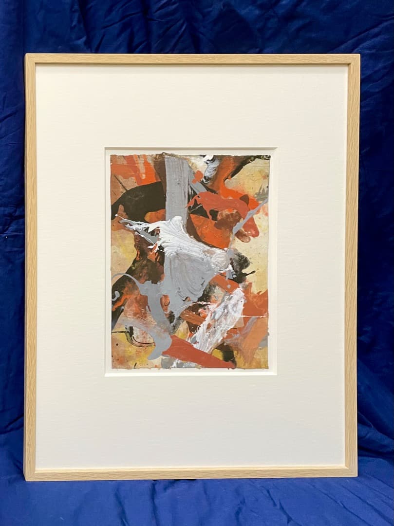 ◇素敵な抽象画を3点まとめてどうぞ◇堀内袈裟雄 ガッシュ 額装 一点物 NY