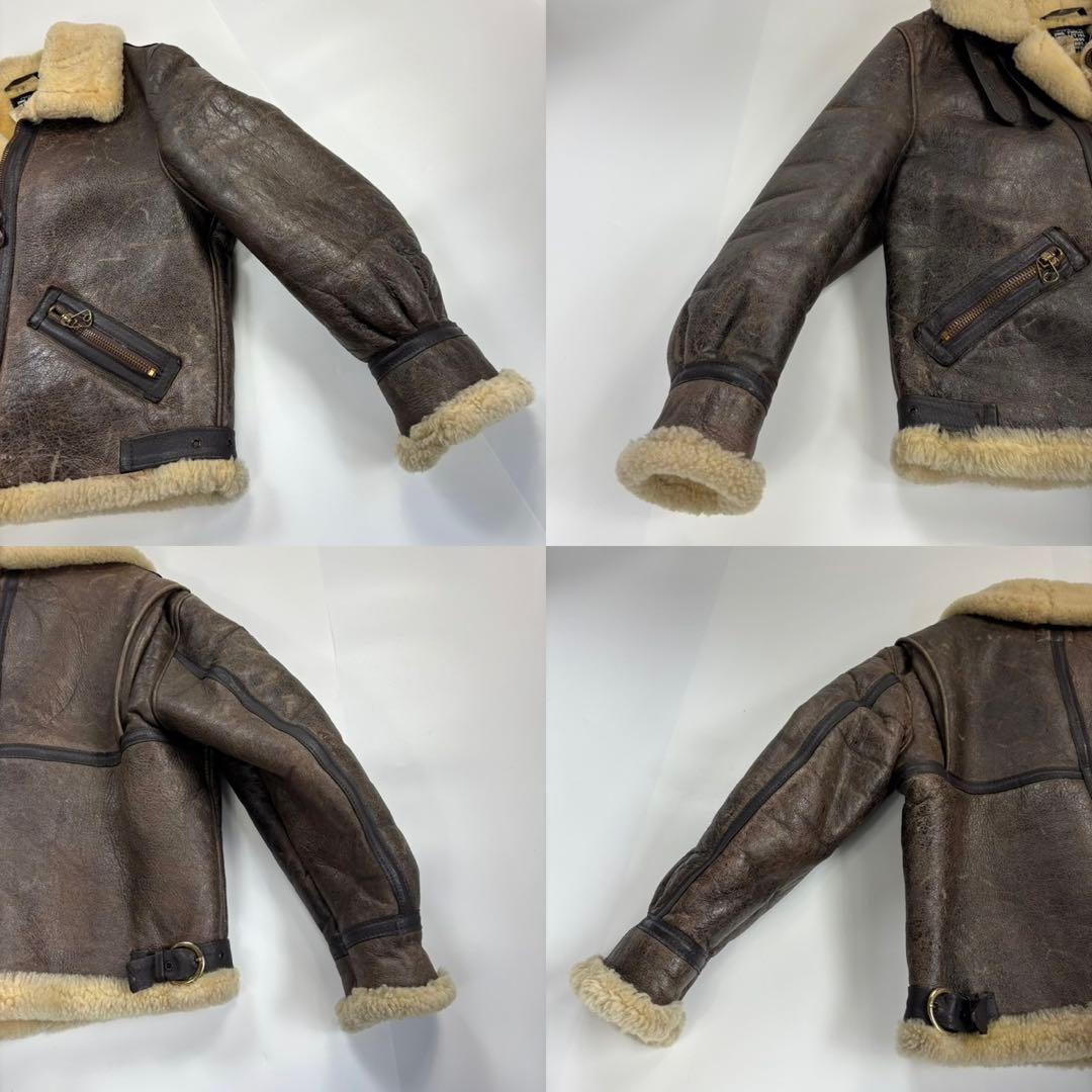希少42サイズ　SCHOTT　B-3　フライトジャケット　ゴールド金具