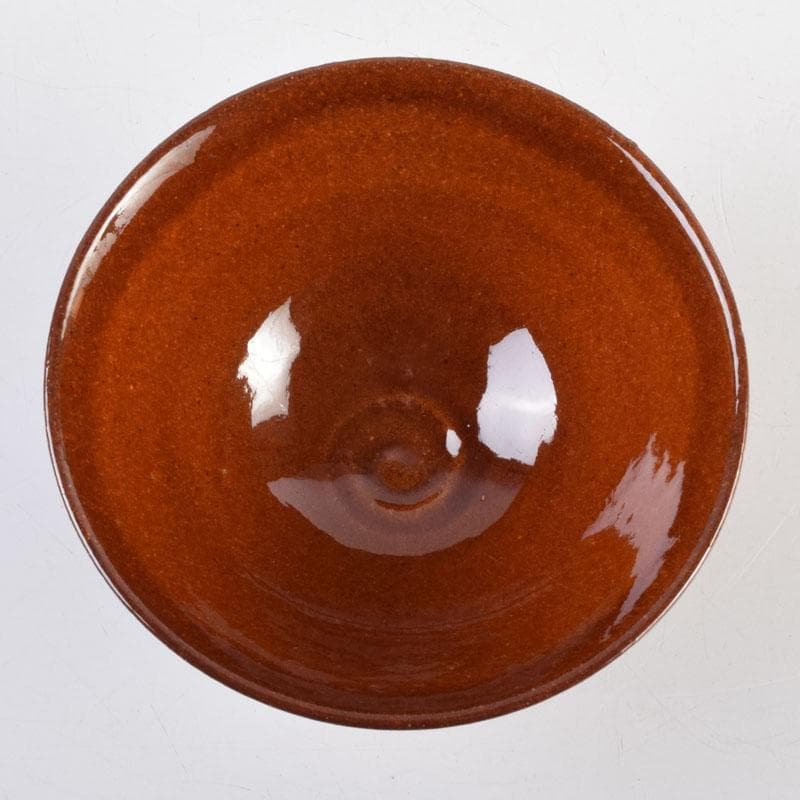 茶道具　大樋焼　大樋長左衛門　大樋年雄作　飴釉　茶碗　共布共箱　V　9136