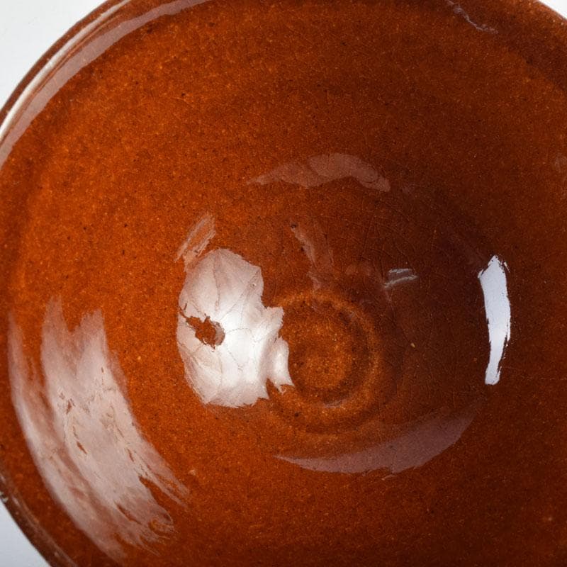 茶道具　大樋焼　大樋長左衛門　大樋年雄作　飴釉　茶碗　共布共箱　V　9136