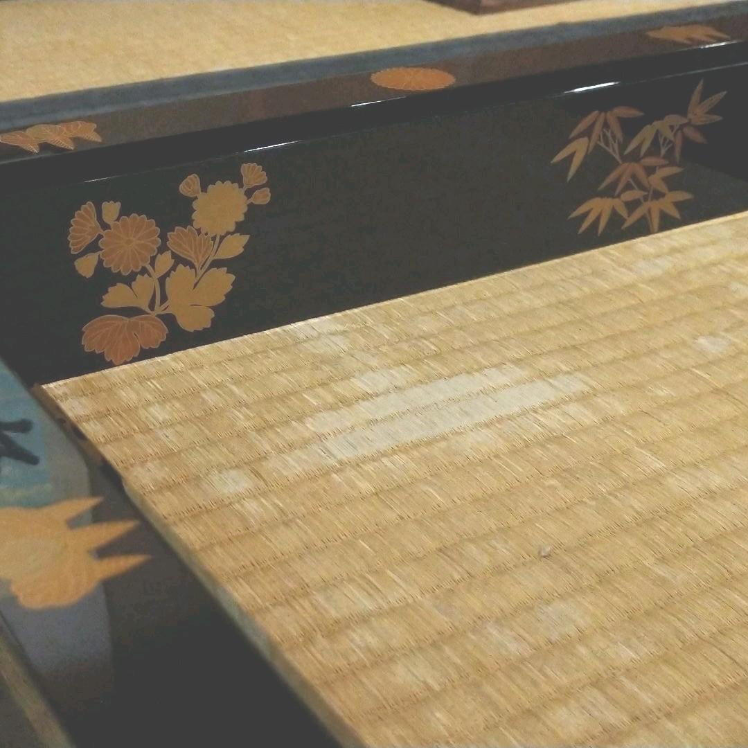 【茶道具】四君子蒔絵　炉縁　司光作