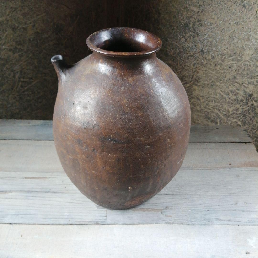 能野焼　雲助壺　33cm　江戸後期