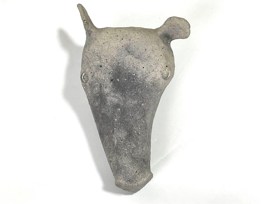 陶芸家　三原研　炻器獣頭掛花入　現代アート　現代陶芸　師　船木研児　個展出品作