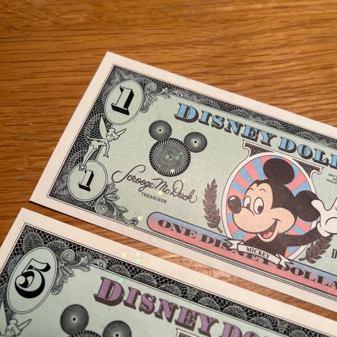Disney Dollars 1ドル 5ドル 10ドル