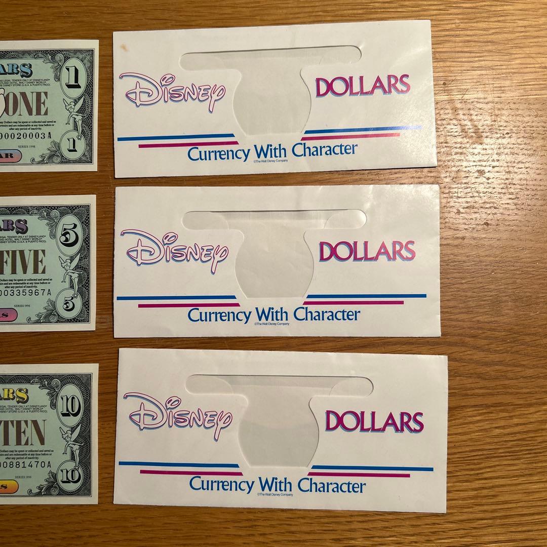 Disney Dollars 1ドル 5ドル 10ドル