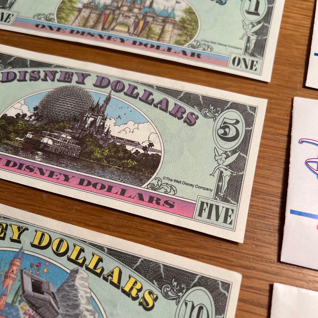 Disney Dollars 1ドル 5ドル 10ドル