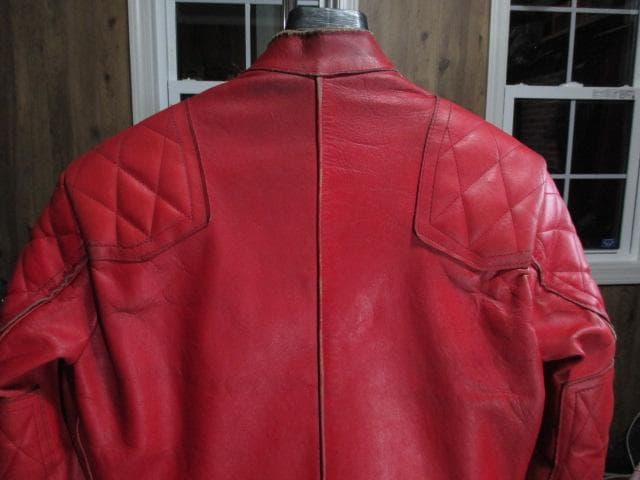 ヴィンテージ ルイスレザー ファントム 赤 パデッド ライダース 1970’S