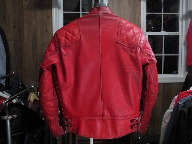 ヴィンテージ ルイスレザー ファントム 赤 パデッド ライダース 1970’S