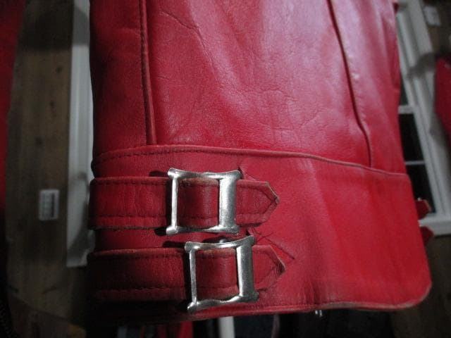 ヴィンテージ ルイスレザー ファントム 赤 パデッド ライダース 1970’S