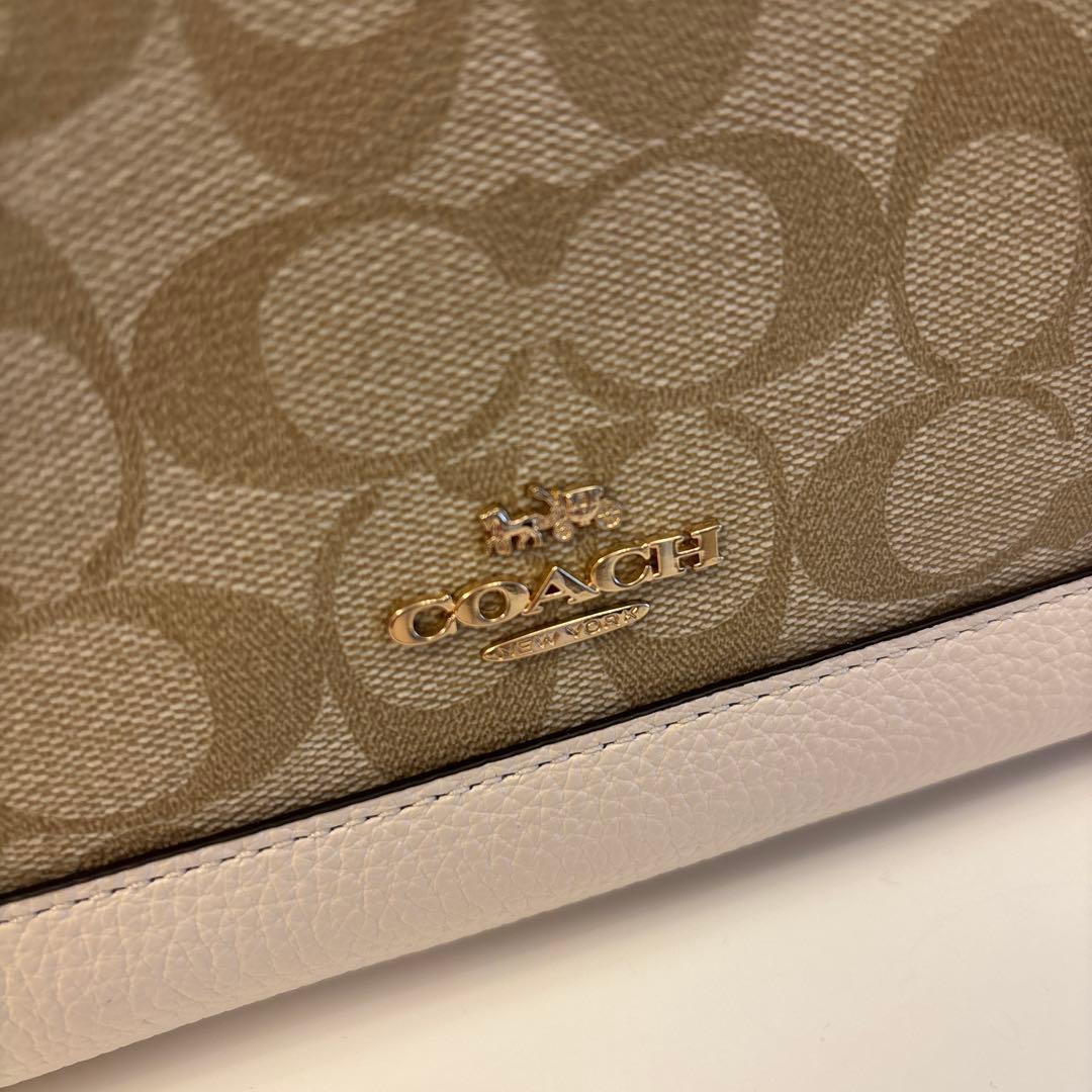 【美品】COACH ロゴパターン ハンドバッグ