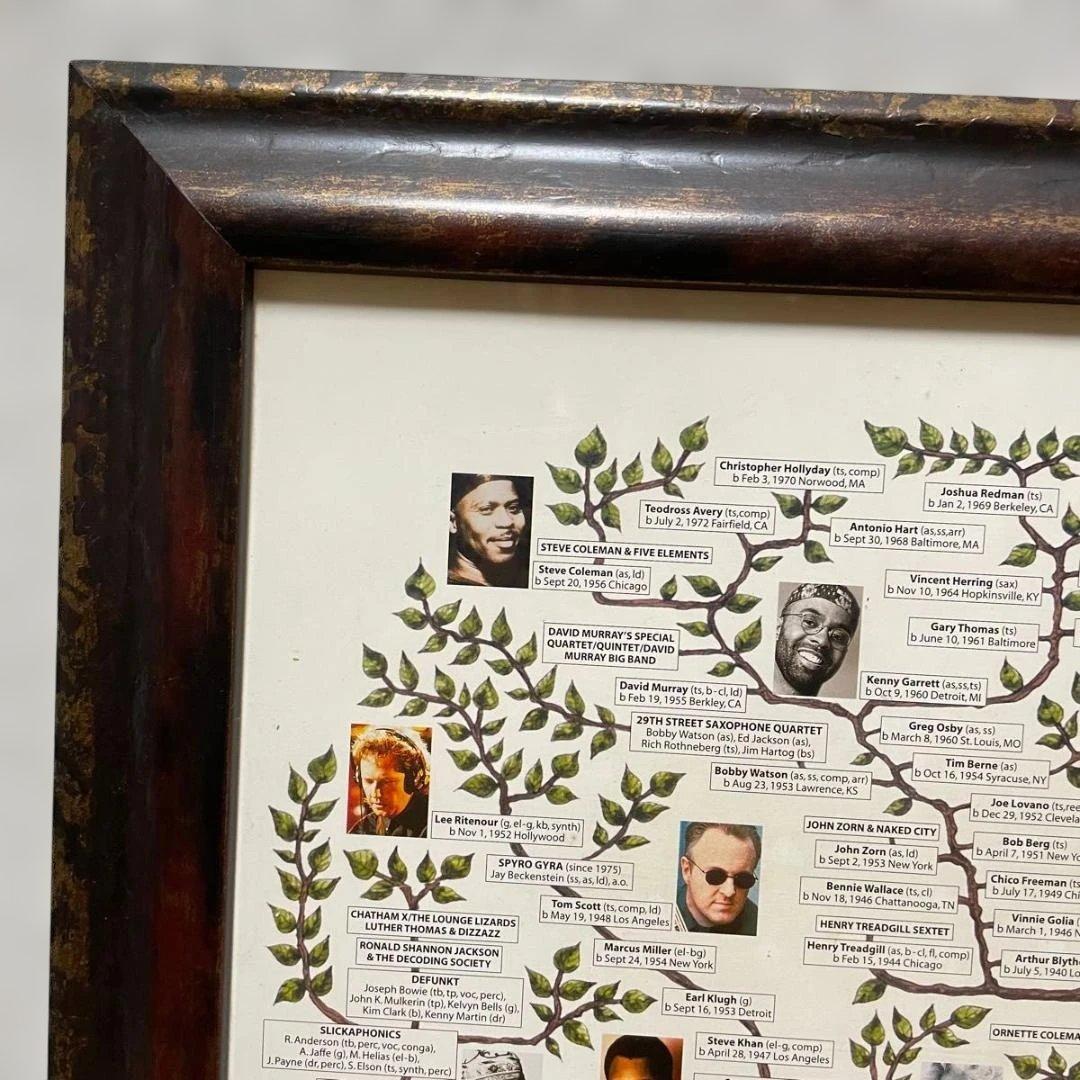 JAZZ STORY IN USA　ポスター 額縁付　ジャズツリー　約B1