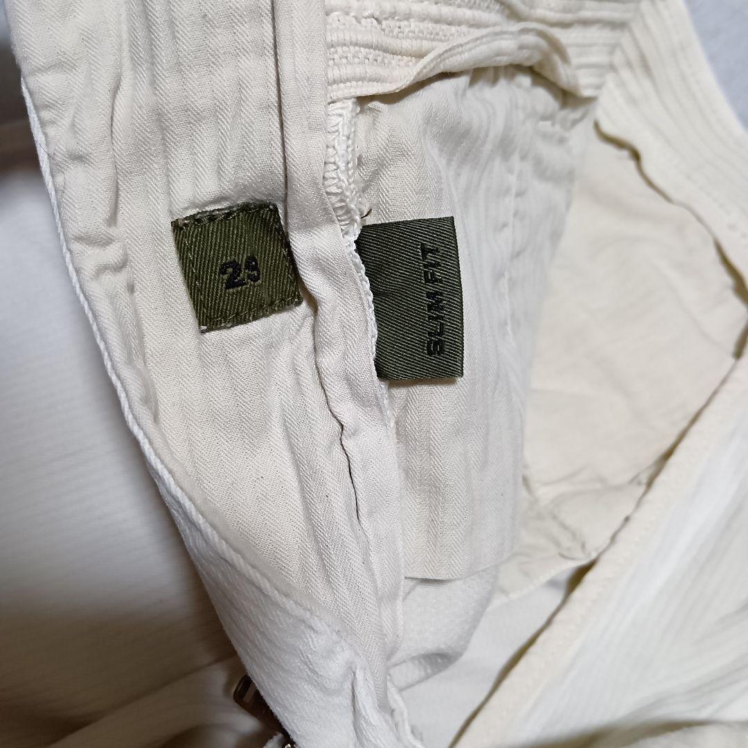 INCOTEX スラックス 100型 W29 ガーメントダイ アイボリー