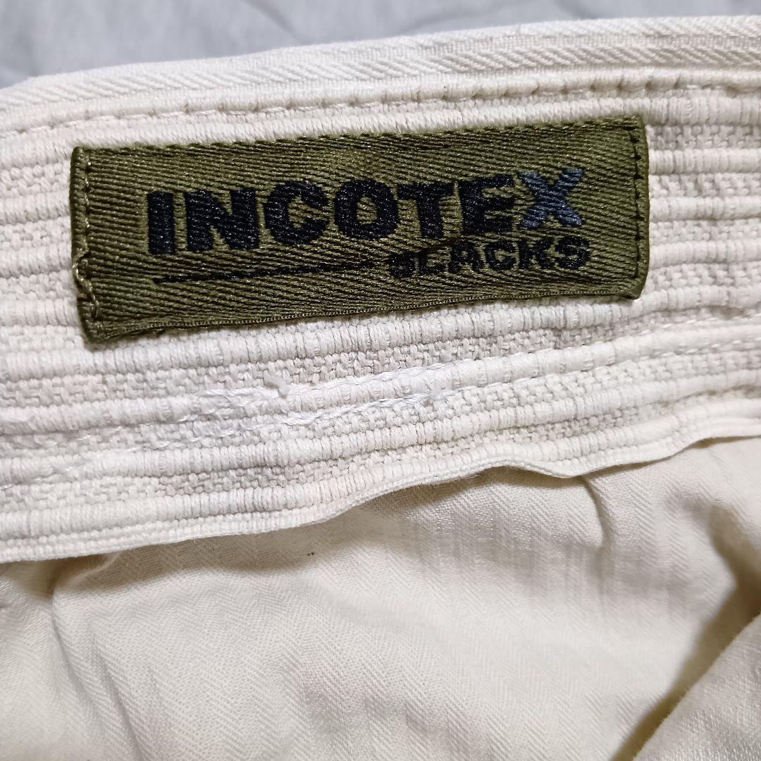 INCOTEX スラックス 100型 W29 ガーメントダイ アイボリー