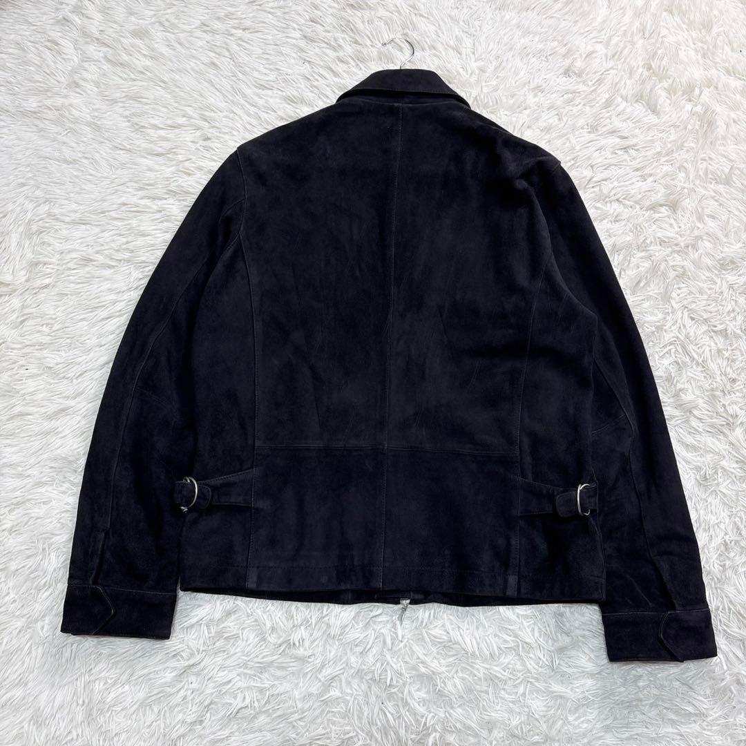 美品 シップス レザージャケット 近年モデル ダブルジップ ヤギ革 スウェード