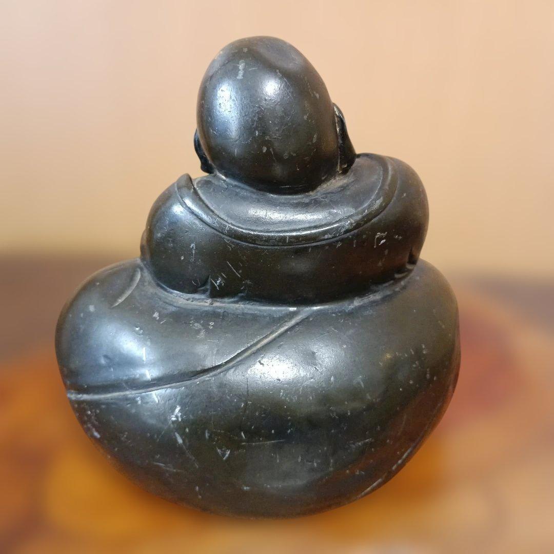 アンチモニー製　布袋尊の座像置物　七福神