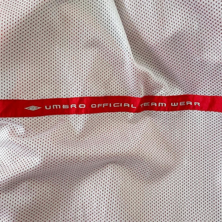 海外古着 アンブロ ブランドロゴ ジップアップ ジャケット ブルゾン 赤