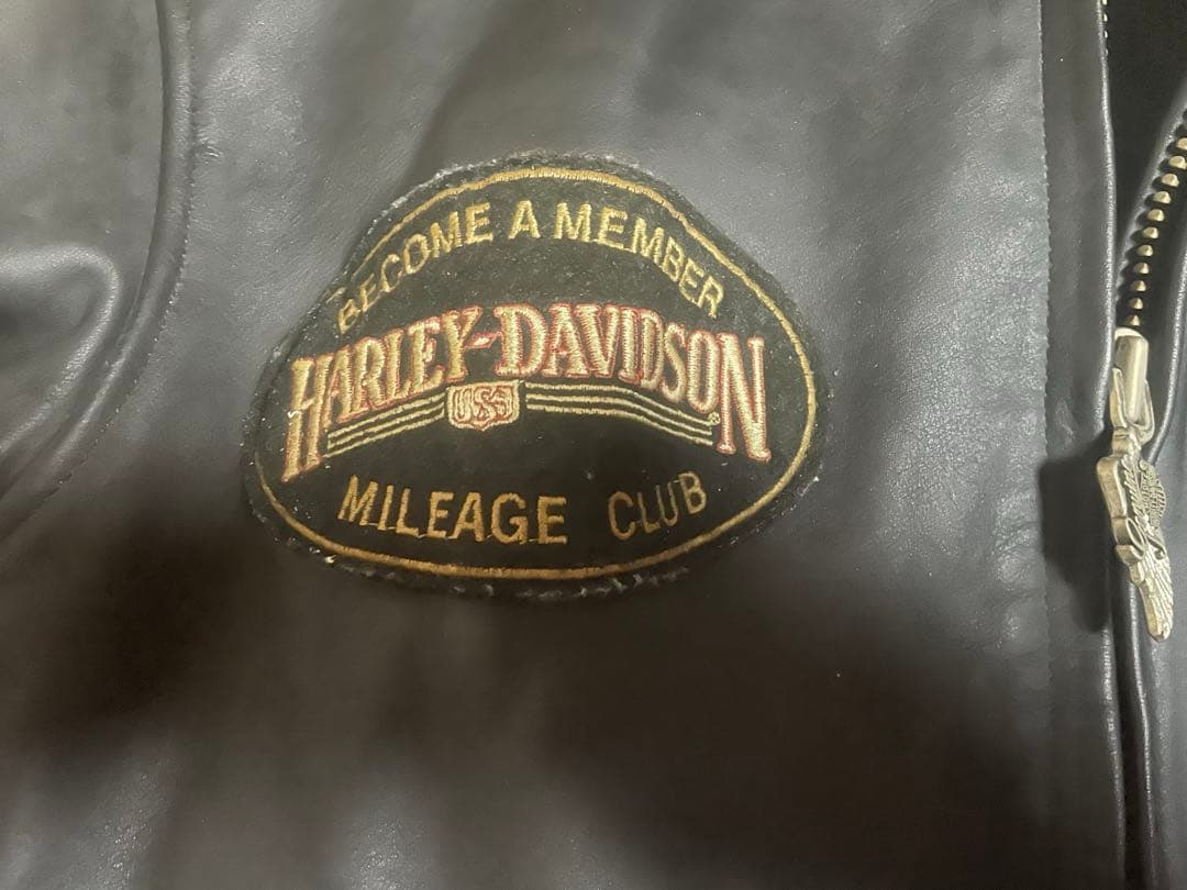Harley-Davidson ブラック レザー ライダースジャケット