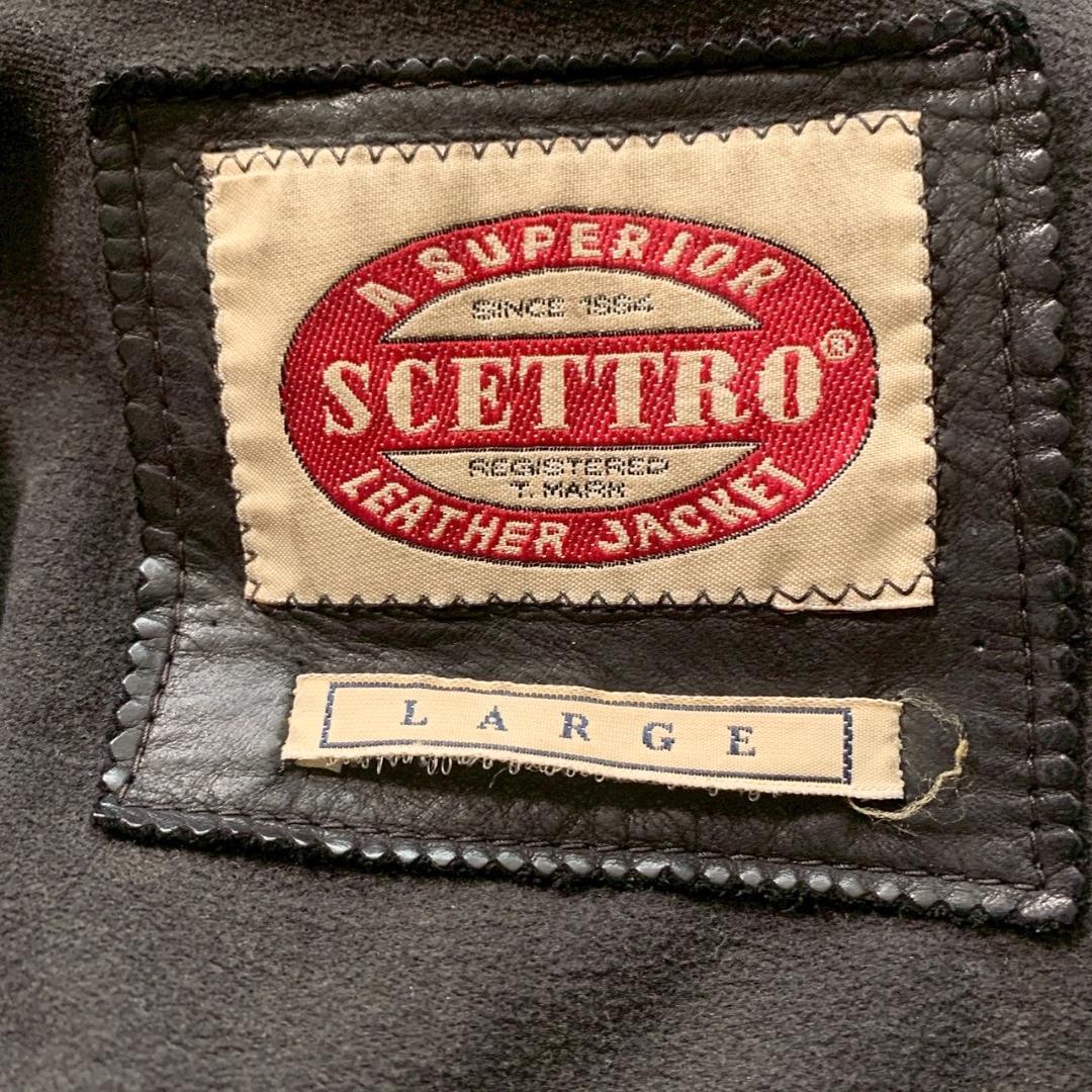 【本革】スチェットロ レザージャケット L ブラック イタリア製 ビッグサイズ