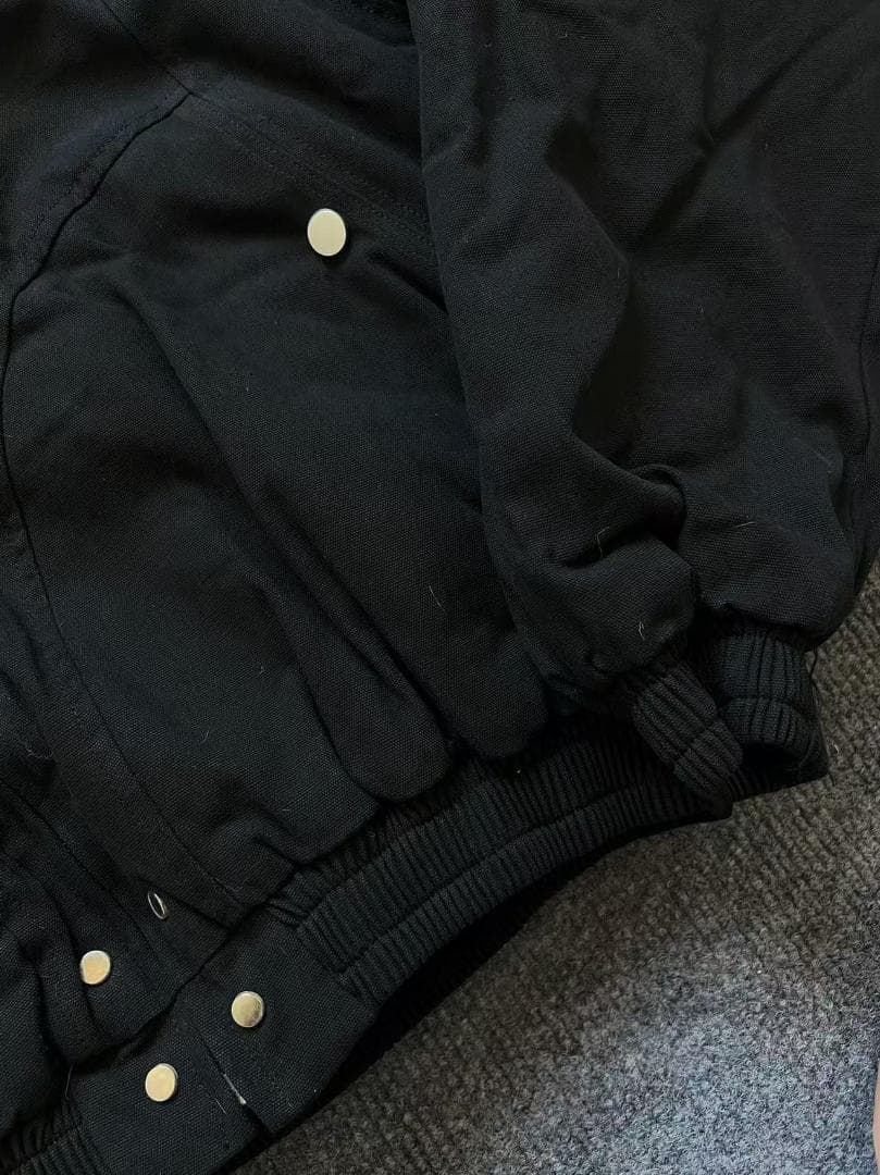 Stussy フードファージャケット ブラック M