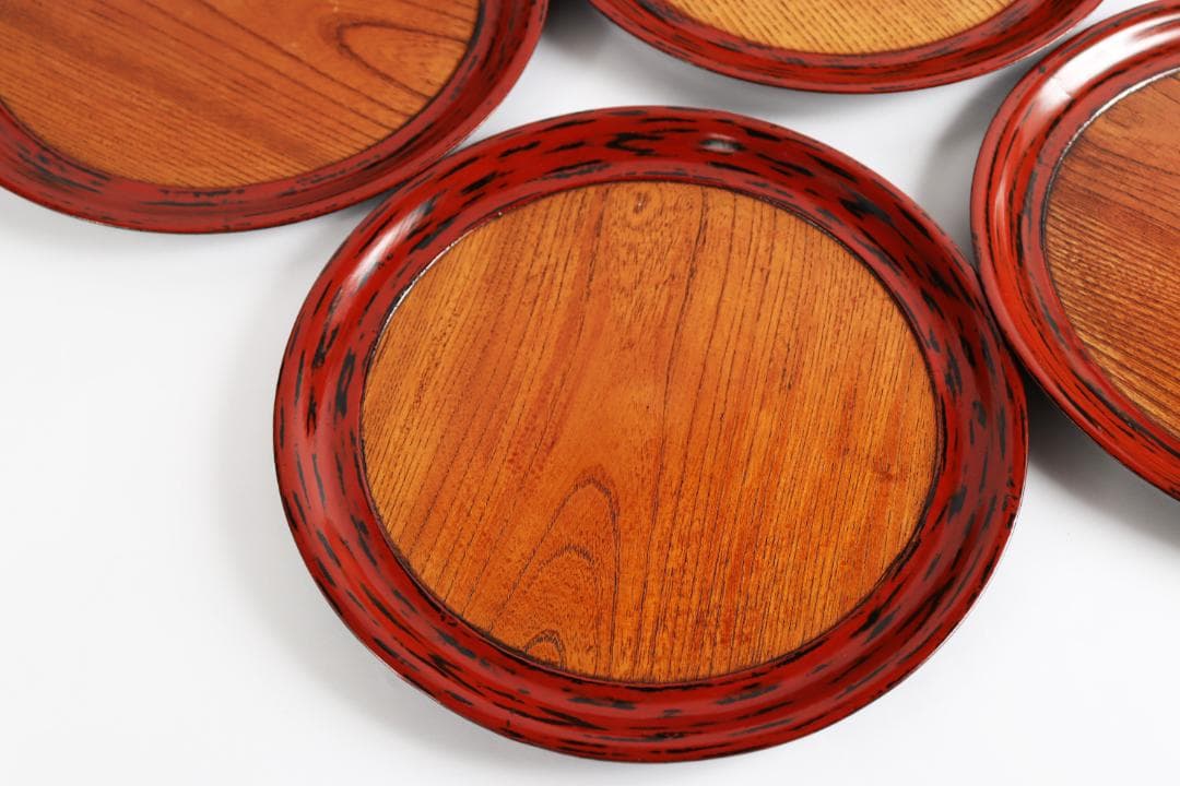 茶道具 日ノ丸盆 丸盆 七枚 煎茶道具