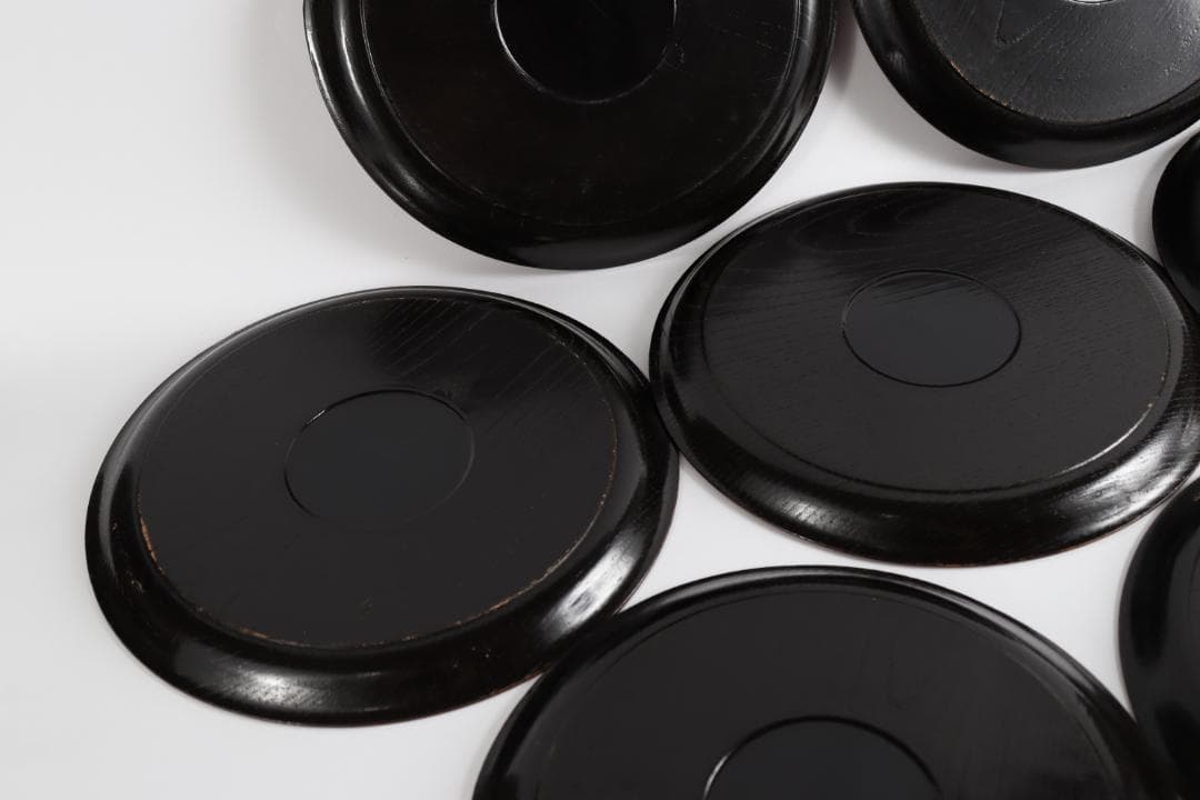 茶道具 日ノ丸盆 丸盆 七枚 煎茶道具