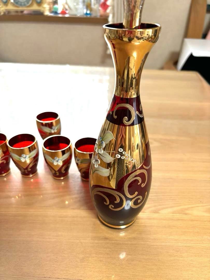 未使用ビンテージ❗️イタリア ベネチアングラス ムラーノ デキャンタグラスセット