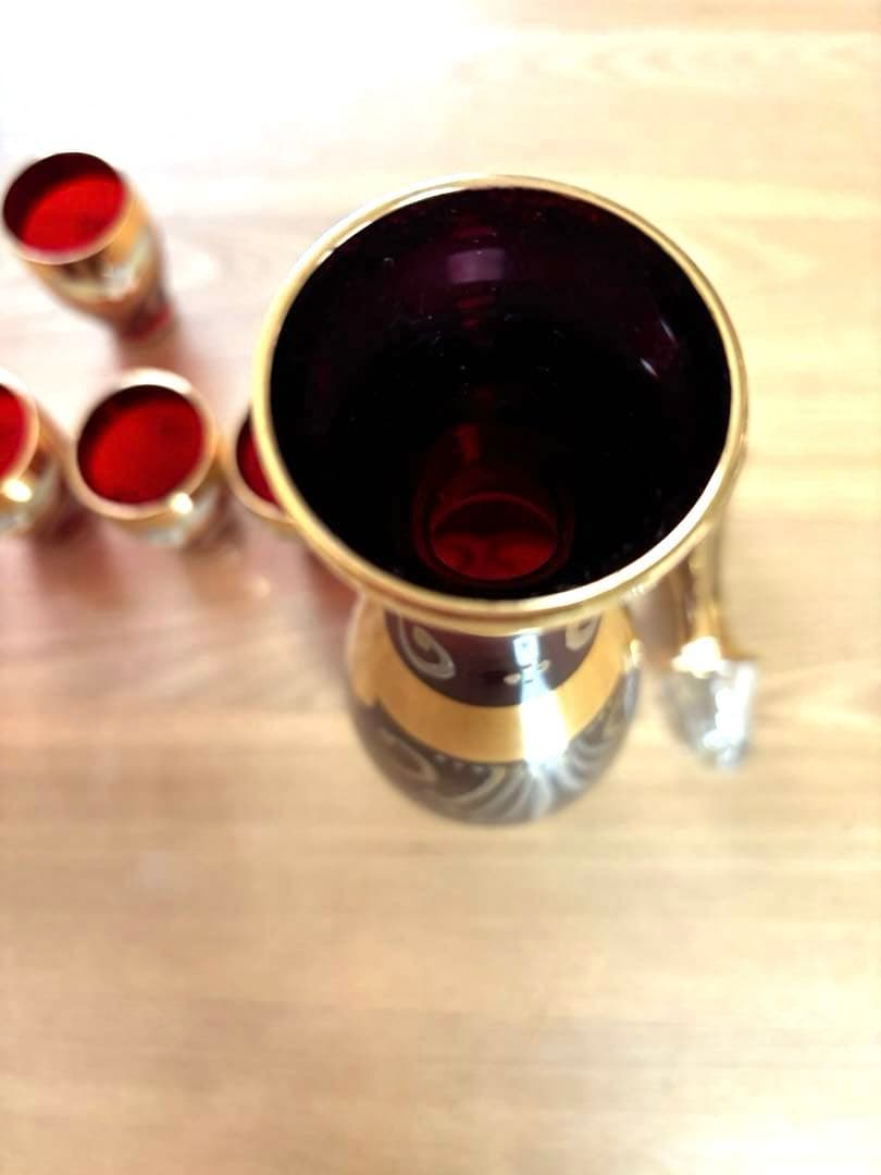 未使用ビンテージ❗️イタリア ベネチアングラス ムラーノ デキャンタグラスセット