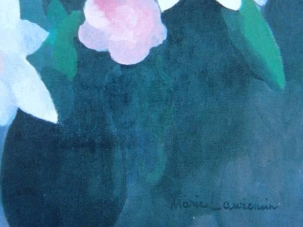 マリー・ローランサン、花、少な額装用画集より、厳選、新品額装、マット額装付