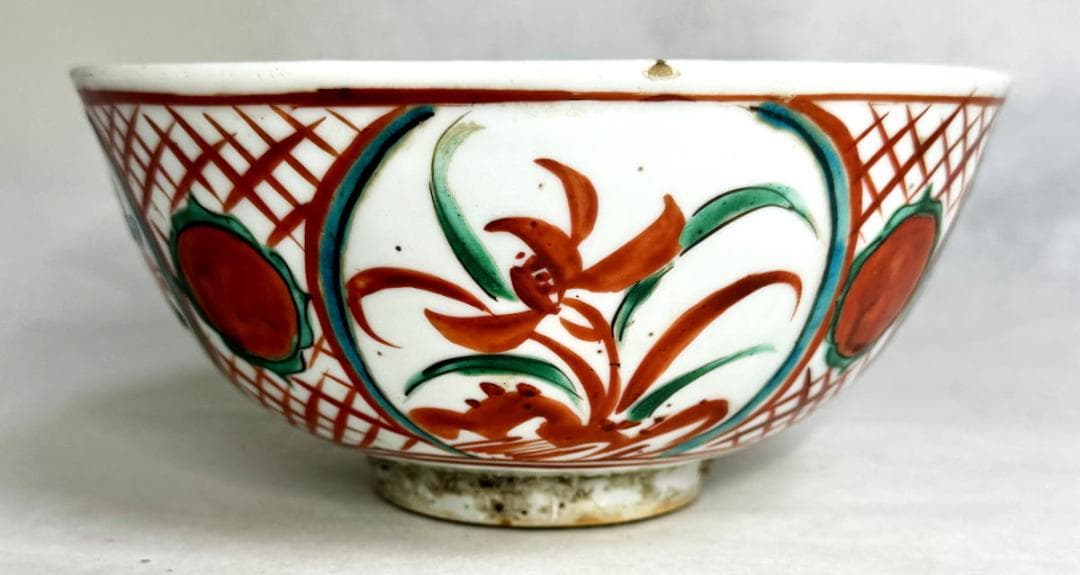 明時代 呉須赤絵菓子大鉢 中国古玩 唐物 旧蔵茶道家歴史有る年代物WWTT150