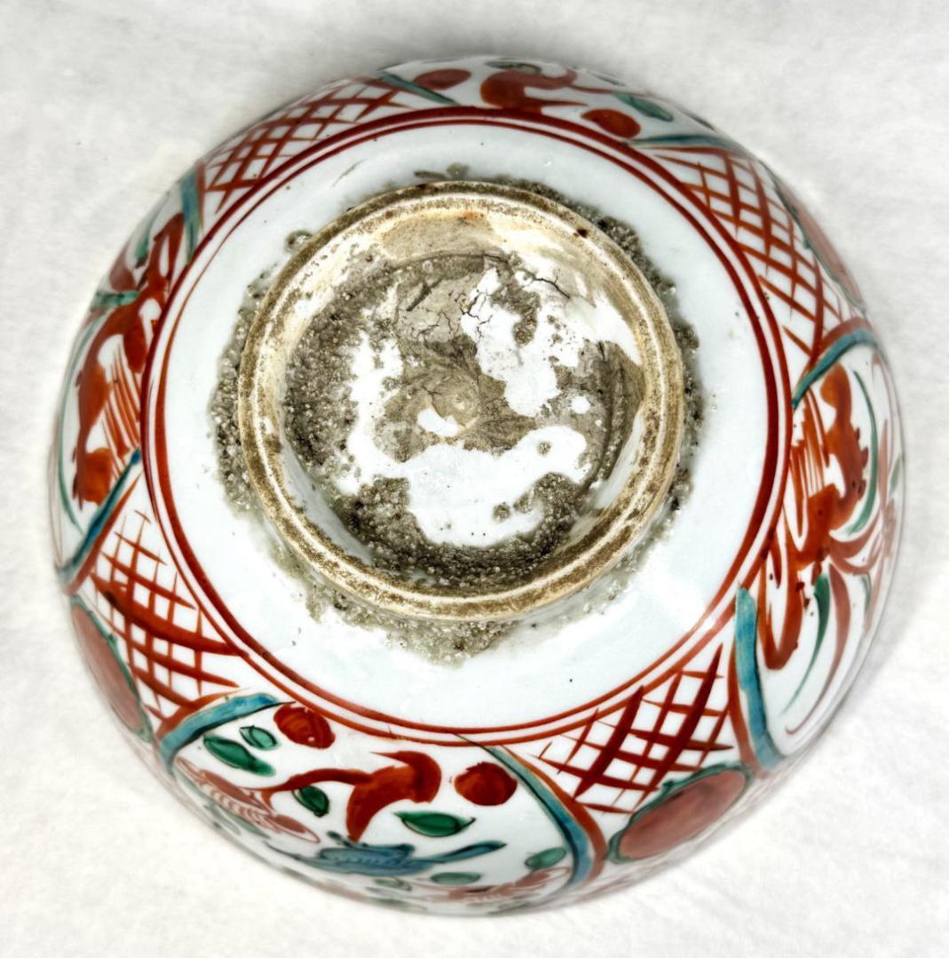 明時代 呉須赤絵菓子大鉢 中国古玩 唐物 旧蔵茶道家歴史有る年代物WWTT150