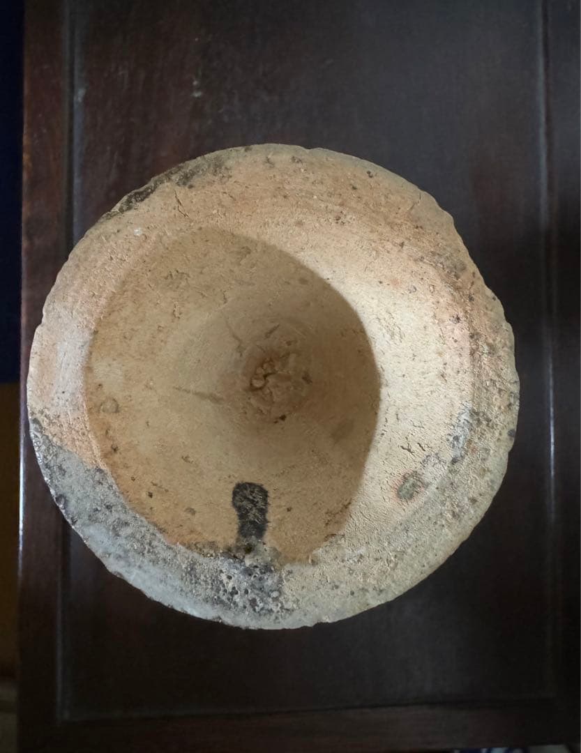 中国骨董　漢ー唐　黒釉褐釉　耳付瓶仏前供養瓶　時代物　唐物　古美術(N-3)