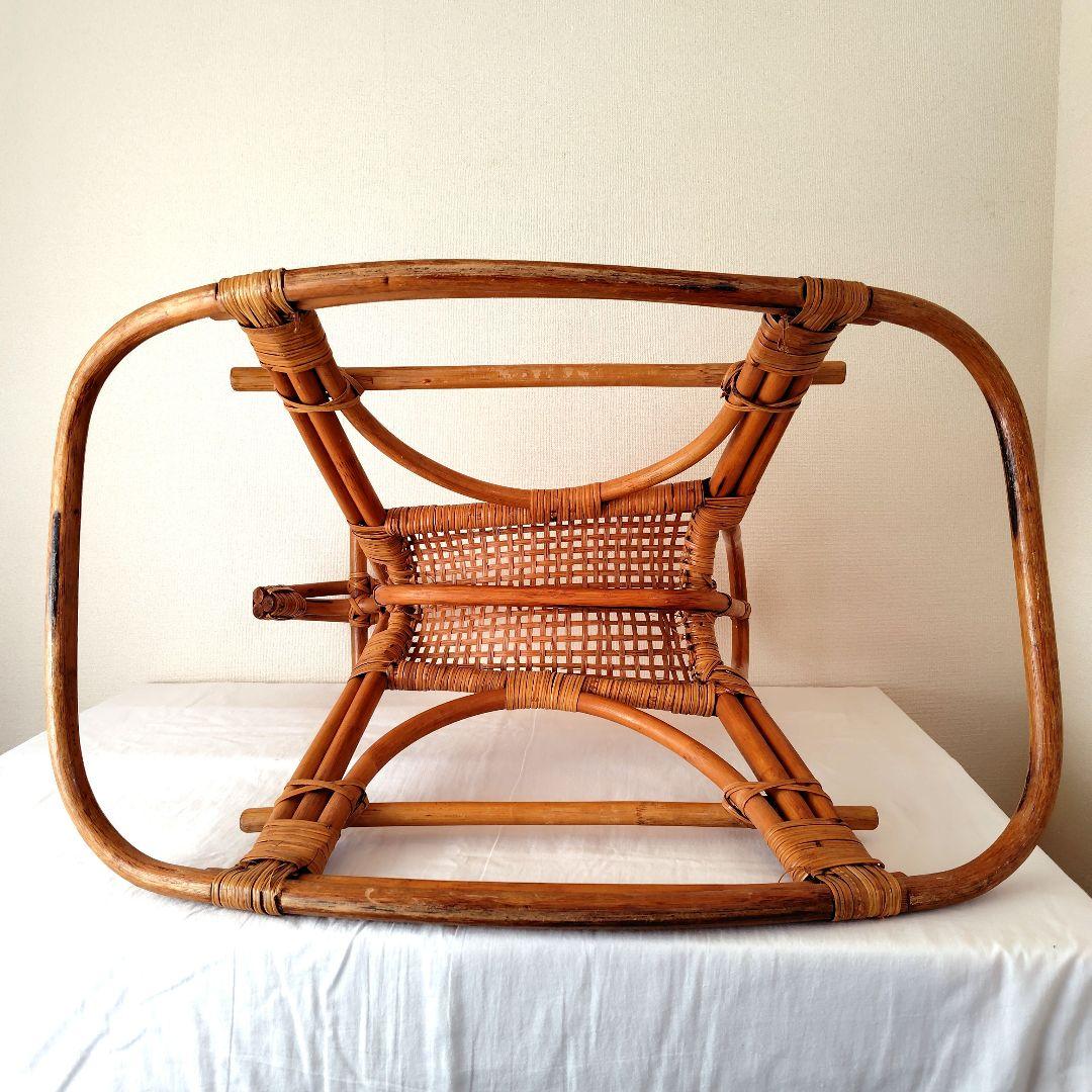 ラタン ロッキングホース 木製 ヴィンテージ レトロ 揺り木馬 おもちゃ 日本製
