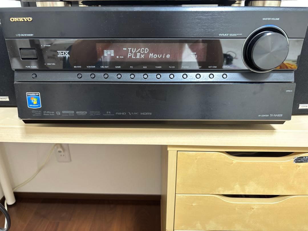 ONKYO動作確認済AVアンプ TX-NA808★元の取扱説明書＆電源ケーブル付