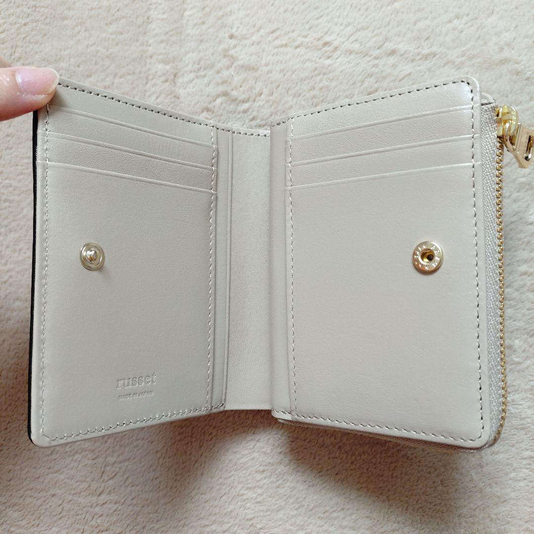russet ラシット モノグラムプレートハーフウォレット 未使用