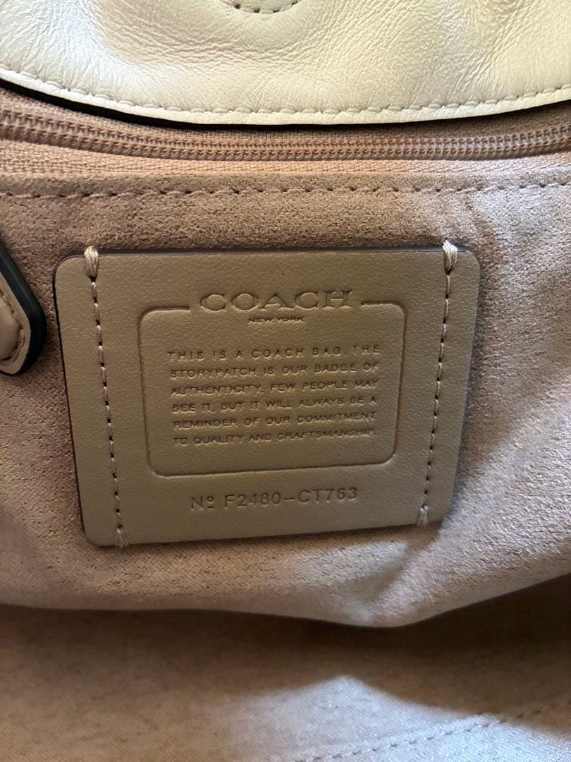 【しの様❤️専用】コーチ　フェイ　ドローストリングバック　現行品　ホワイト