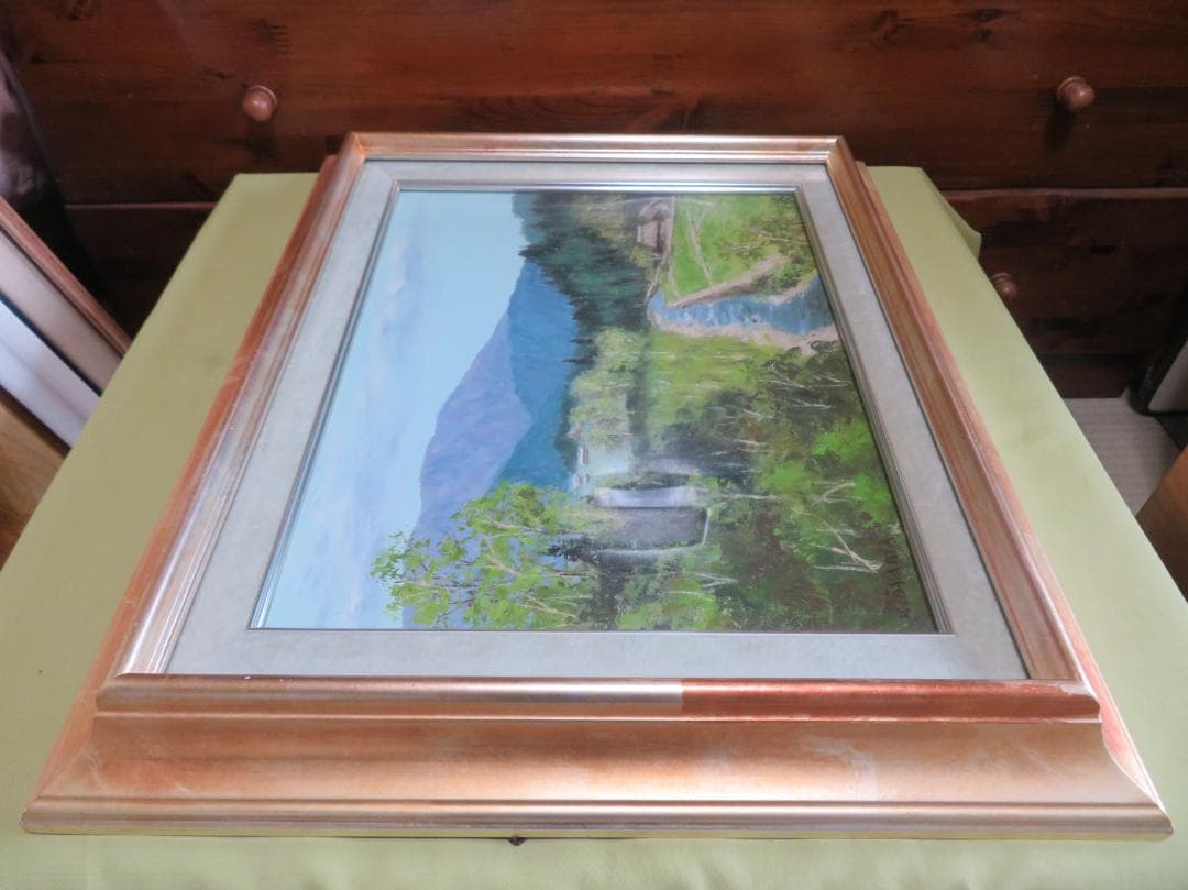 ◆　大山功　「美濃路」　油彩　F6号　應美会会員　 ◆