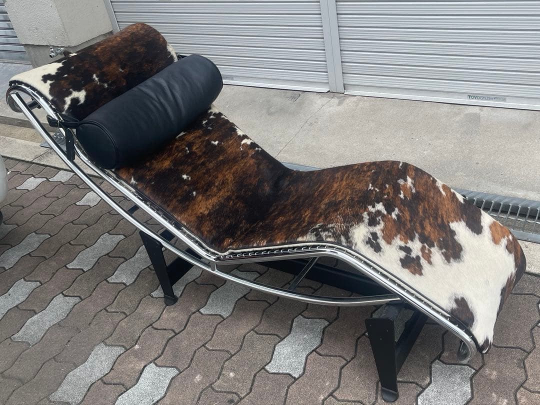 美品♪コルビュジェ シェーズロング LC4 リプロダクト 本革 ハラコ イタリア