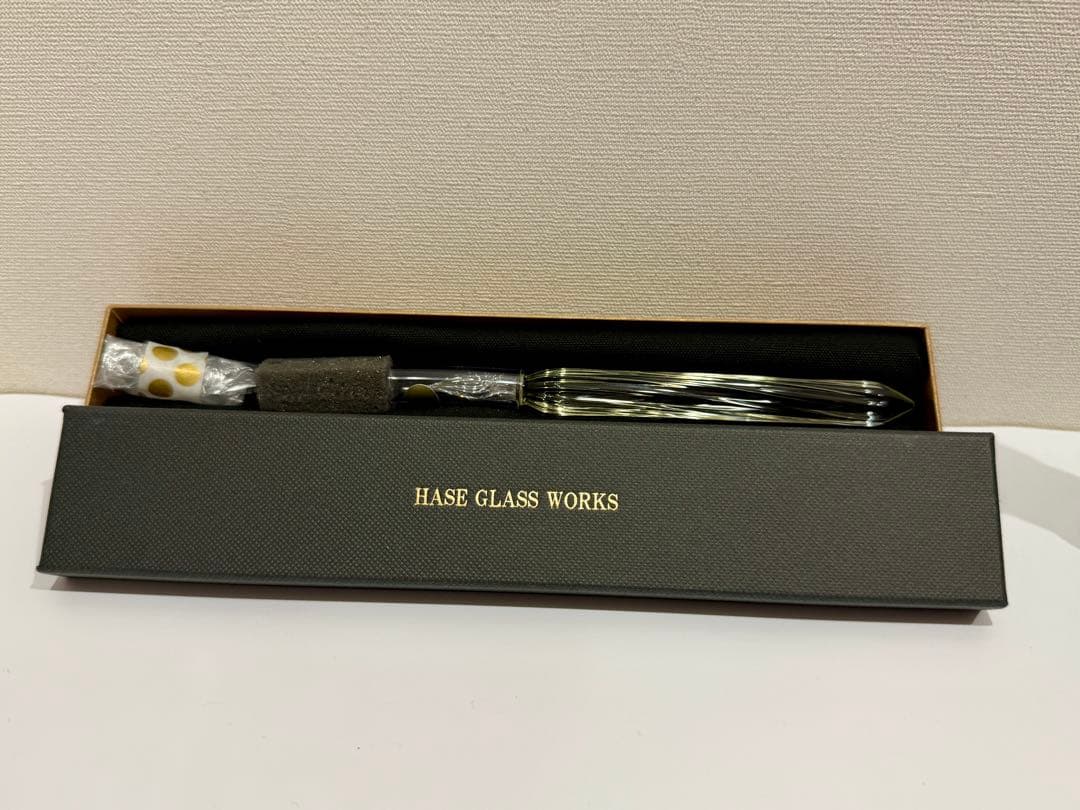 【HASE硝子工房】ストライプショート ガラスペン(イベント限定:未使用)