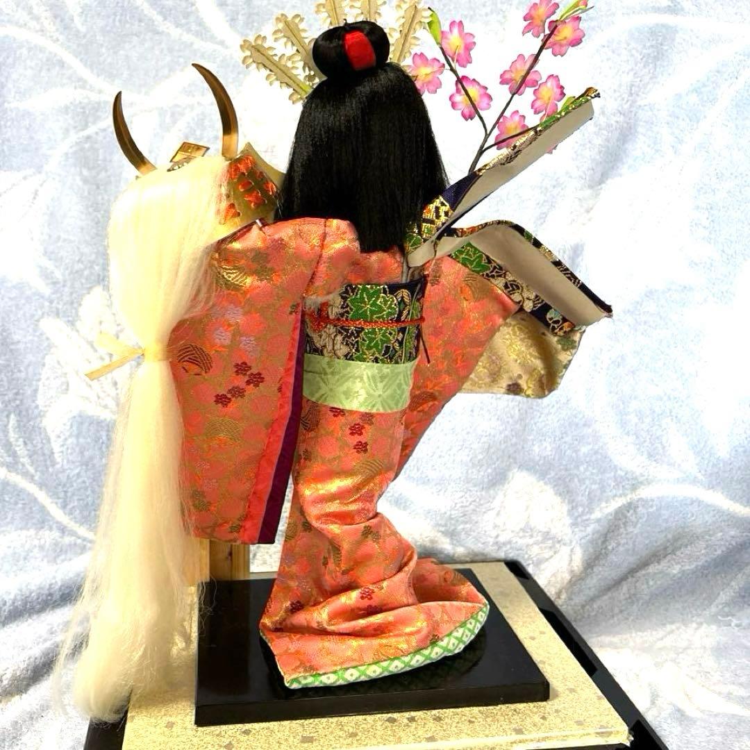 八重垣姫 赤姫 豊玉作 特選舞踊人形 衣装人形 日本人形 舞踊 兜 市松人形