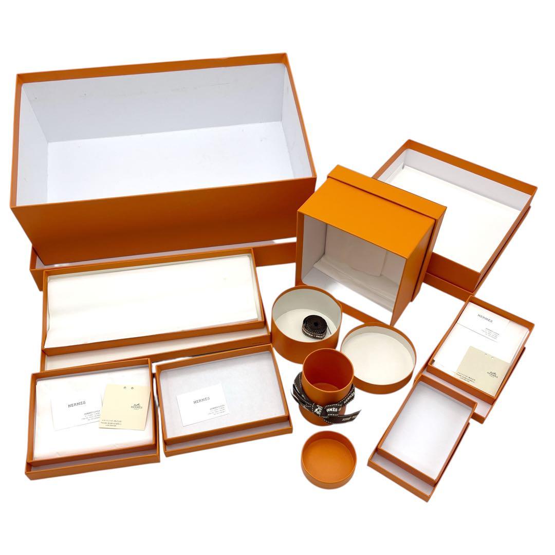 HERMES エルメス　空箱　10点　おまとめ　オレンジ　シューズや小物サイズ