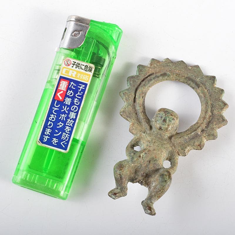 仏教美術　古銅青銅　チベット仏　仏像　懐中仏　時代箱付　C　R5168