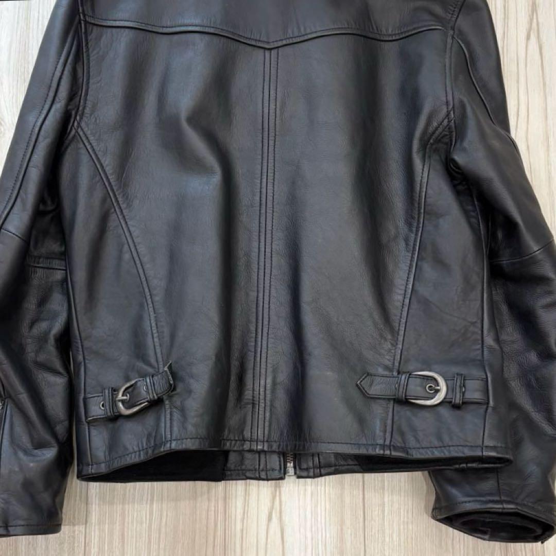 Liugoo Leathers レザージャケット ブラック L 牛革 中綿入り